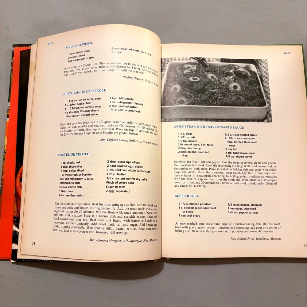 Vtg 1971 Southern Living Casseroles Cookbook Retro Mid Century‎ Kitchen Kitsch